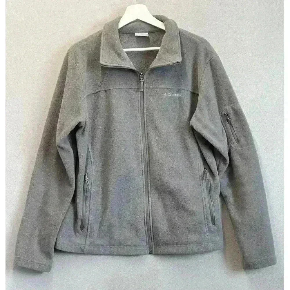 Columbia Women's Size XL Fast Trek II Full Zip Fleece Gray Jacket